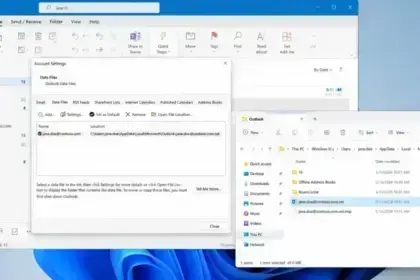 Steps to rebuild a corrupted OST file in Microsoft Outlook on Windows.